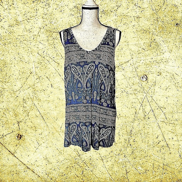 NWOT! LONGYUAN BOHEMIAN SLEEVELESS SHIRT - Picture 2 of 8